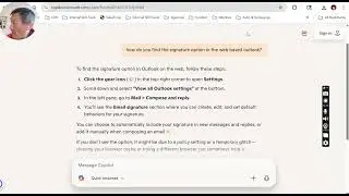 How to change your Email Signature in Microsoft Outlook on MS 365 Online/Web Version for the Desktop