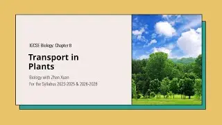 IGCSE Biology - Chapter 8 | Transport in Plants