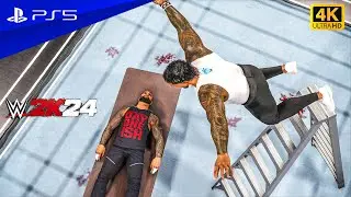 WWE 2K24 - Jey Uso vs. Jimmy Uso - No Holds Barred Match at Wrestlemania XL | PS5™ [4K60]