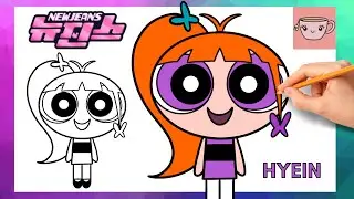 How To Draw NewJeans Hyein - Powerpuff Girls | Cute Easy Drawing Tutorial