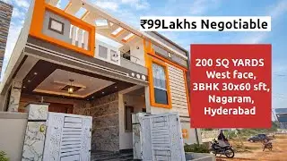 A Beautiful 200 SQ YARDS 3BHK Eest facing independent house for sale in Nagaram Hyderabad 