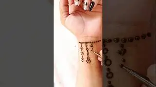 Simple Dots Bracelet Mehndi Design ✨ Elegant Wrist Henna #shorts