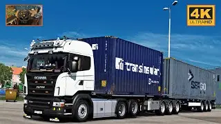 Scania R500 V8 in Promods | V&auml;ster&aring;s - Vaasa | ETS2 Gameplay 4K + wheel cam