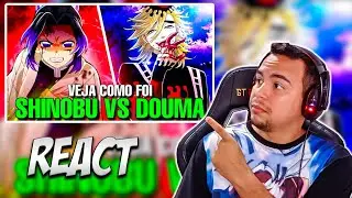 REACT SHINOBU, KANAO E INOSUKE VS DOUMA - LUTA COMPLETA | DEMON SLAYER