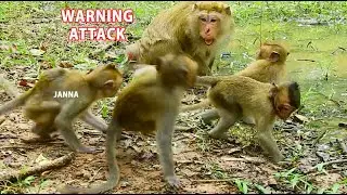 TERRIFIED JANNA ! VERY PITY JANNA DEEPLY SCARED BY MOM BRIANNA WARNING ATTACK