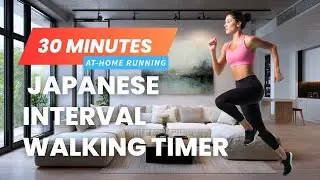 30-Minute Interval Walking Timer 🌞 Japanese Style | 3 Min Slow + 3 Min Fast &times;5 | At-Home Running