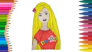 Barbie Deutsch Ausmalbilder Färbung - Kleine Hände Malbuch.
