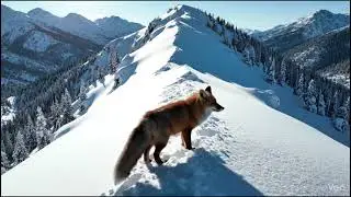 Red Fox in Winter Forest| Deep Nature Relaxation #relaxing  #nature #meditation #sleep #aivideo