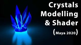 Maya 2020 - Crystals Modelling, Shader, Lighting and Rendering.