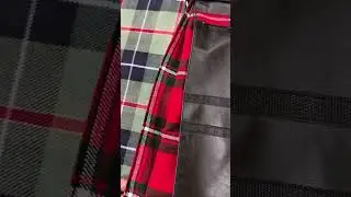 Black cowhide leather kilts with MacGregor Tartan in Pleats By Kilt Experts #kilts #leatherkilts