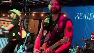 Redneck rodeo back stage Club George VIP reporting from Sea Legs