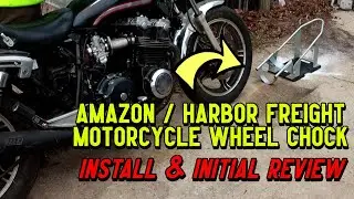 Extreme Max & Harbor Freight Motorcycle Wheel Chock Initial Review by @GettinJunkDone