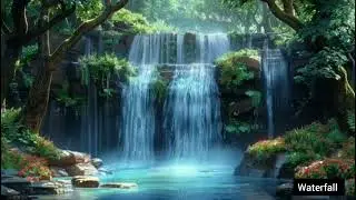 Episode 17: 1 Hour Beautiful waterfall view with relaxing music.