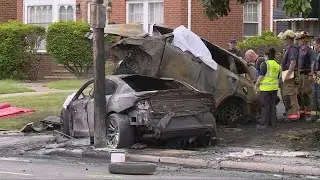 2 dead, at least 1 hurt following fiery car crash in University Heights