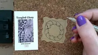 Peaceful Ennies Tangle -  Mindful Art for Inner Calm & Relaxation -  Texture Tangle Tutorial