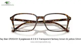 Ray Ban 0RX5431 Eyeglasses 8 3 9 5 Transparent fantasy brown & yellow 54mm