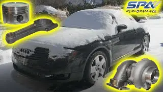 Сборка Audi TT Mk1 с большим турбонаддувом, эпизод 1 | Запасной двигатель, кованые внутренние дет...