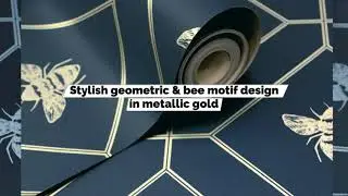Honeycomb Bee Wallpaper - World of Wallpaper - Navy 50401