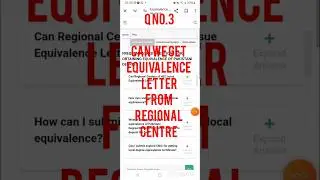 can we get an equivalence letter from the regional centre of hec #hec