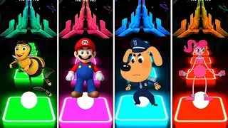 Barry B Banson vs Mario Bros vs Dog As A police vs Mommy Long Leng Tiles Hop 