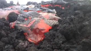 EPIC LAVA pahoehoe covering a'a