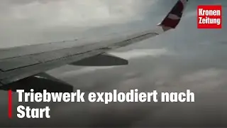 Pl&ouml;tzlich explodiert das Flugzeug-Triebwerk! I krone.tv NEWS