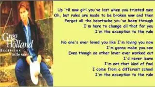Greg Holland - Exception To The Rule ( + lyrics 1997)