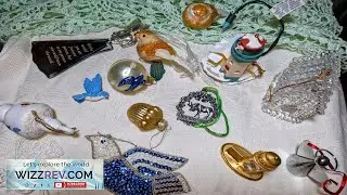 Lot Of 14 Vintage Christmas Tree Ornaments 1980's Birds Angels Lighthouses
