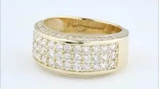 men's diamond pave pinky ring