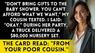 My Cousin’s Baby Shower “No Gifts—You Couldn’t Afford Them Anyway” Then the Delivery Showed Up…