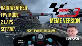 Moto GP URT 3 PC HD Gameplay| Meme Version | FPV | Alex Barros vs Nicky Hayden | 2022