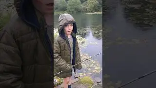 Eddie catching a Carp on his float rod.   #fishing #carping #maggots #floatfishing #catchandrelease