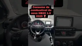 Consumo de combust&iacute;vel do novo Hyundai HB20 1.0 flex 12v Comfort 2025 ⛽️⛽️