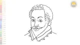 Sir Francis Drake easy drawing | Art tutorial | How to draw Francis Drake step by step #artjanag