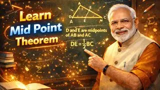 👉Learning Mid point theorem using geogebra class 9th 👈