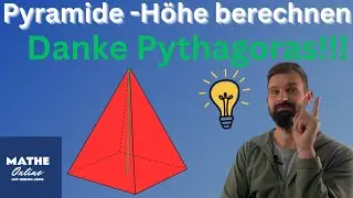 Pyramide - Höhe berechnen – der Trick mit dem Satz des Pythagoras!
