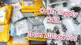 Unpacking AliExpress Craft Supply HAUL   Stamps and Cutting Die