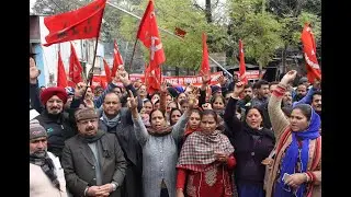 Workers protest in Jammu on CITU's call