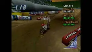 EA Sports Supercross (PS1) // Anaheim, CA - 2 Full Race 3:32.830