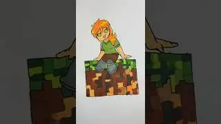 Recognized Steve's girlfriend. #art #mainkraft #drawing #anime #games