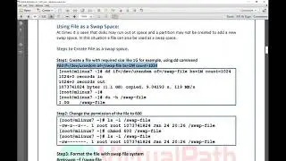 USING FILE AS SWAP SPACE
