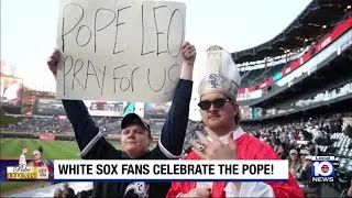 Chicago White Sox fans celebrate Pope Leo XIV