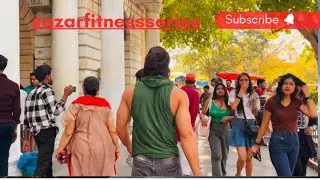 Shirtless ￼Public reaction video // 🇮🇳  #fitnessmotivation
