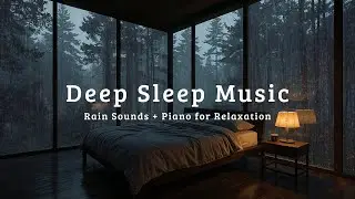 Soft Rain & Piano Ambience – Relax Your Mind, Ease Stress, Sleep Peacefully | Cozy Night Room
