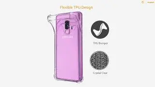 Galaxy S9 Plus Case, Comsoon [Drop Cushion] [Crystal Clear] Soft TPU Bumper Slim Protec...