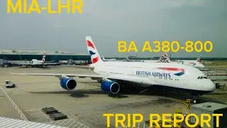 [TRIP REPORT] 10 Hours on a British Airways A380 | MIA&ndash;LHR Economy Trip Report