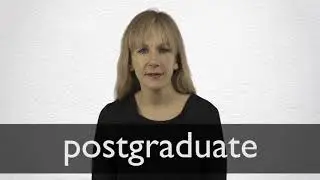How to pronounce POSTGRADUATE in British English