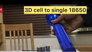 95 led torch  3d cell to  18650 Li-Ion battery Hack