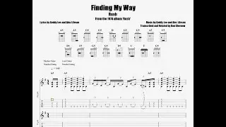 Finding My Way - Rush (guitar transcription preview clip)