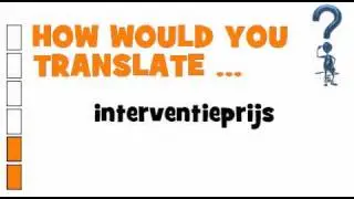 DUTCH TRANSLATION QUIZ = interventieprijs